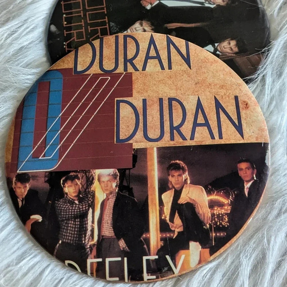 Duran Duran HUGE 6" Buttons Pins Set of 3- Vintage 80s- Simon Lebon John Taylor - Picture 4 of 9